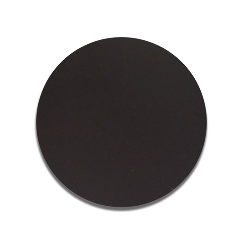 Round black aluminium sheet