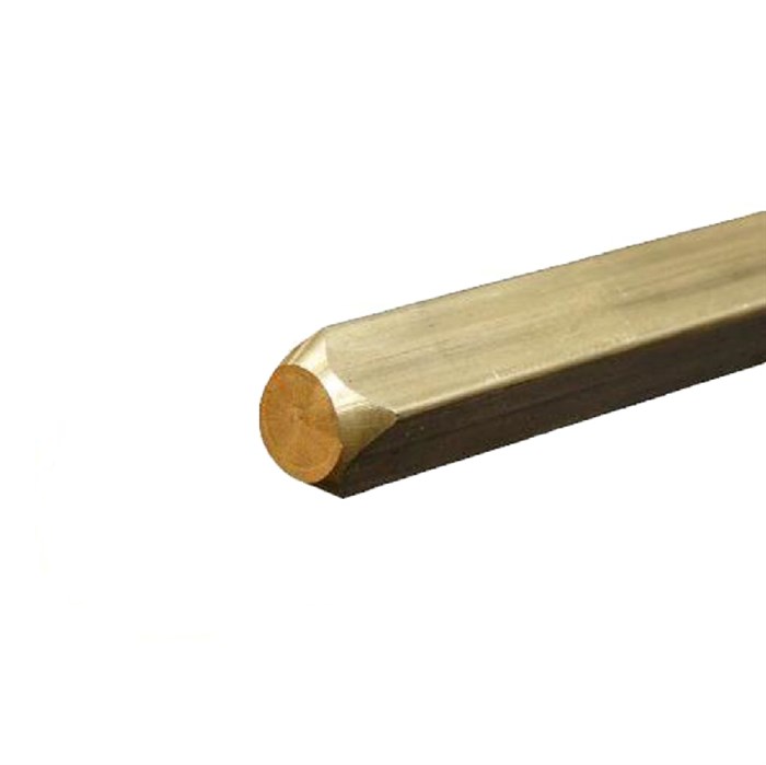 A solid square brass bar